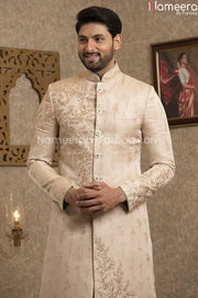 Designer Sherwani Pakistan for Wedding Online CloseUp View