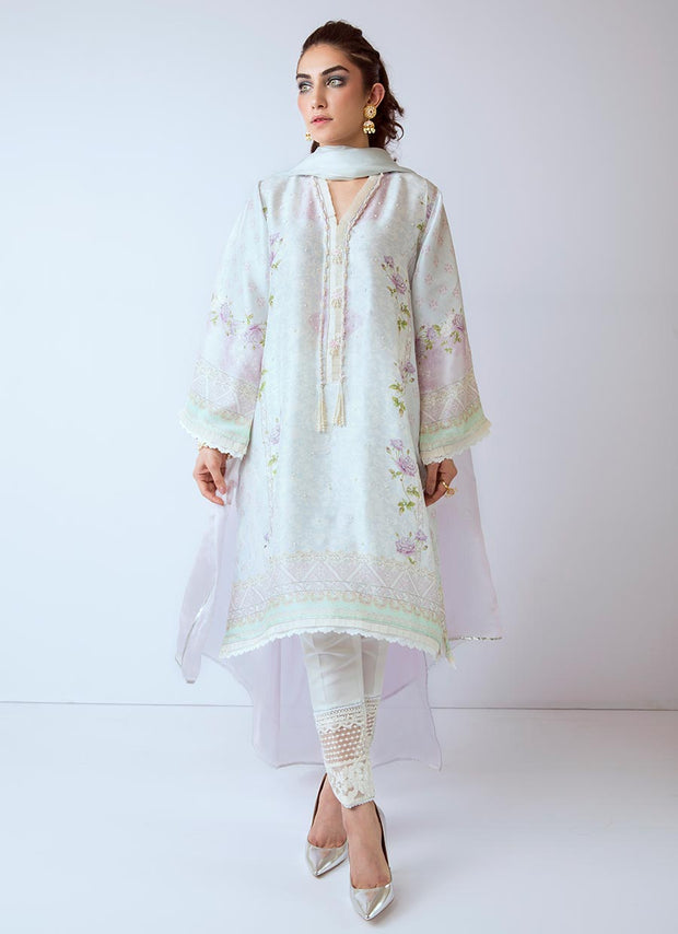 Designer hand work dresses with printed shirts – Nameera by Farooq