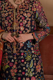 Elegant Pakistani Wedding Sharara Kameez and Dupatta Dress