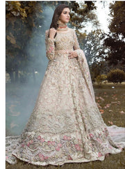 Elegant Silver Maxi Bridal Outfit 