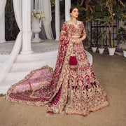 Embellished Bridal Maroon Lehenga Choli for Bridal Wear