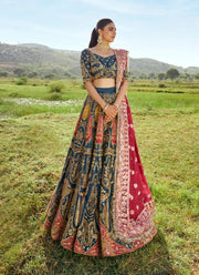 Embellished Bridal Wedding Dress in Lehenga Choli Style – Nameera by Farooq