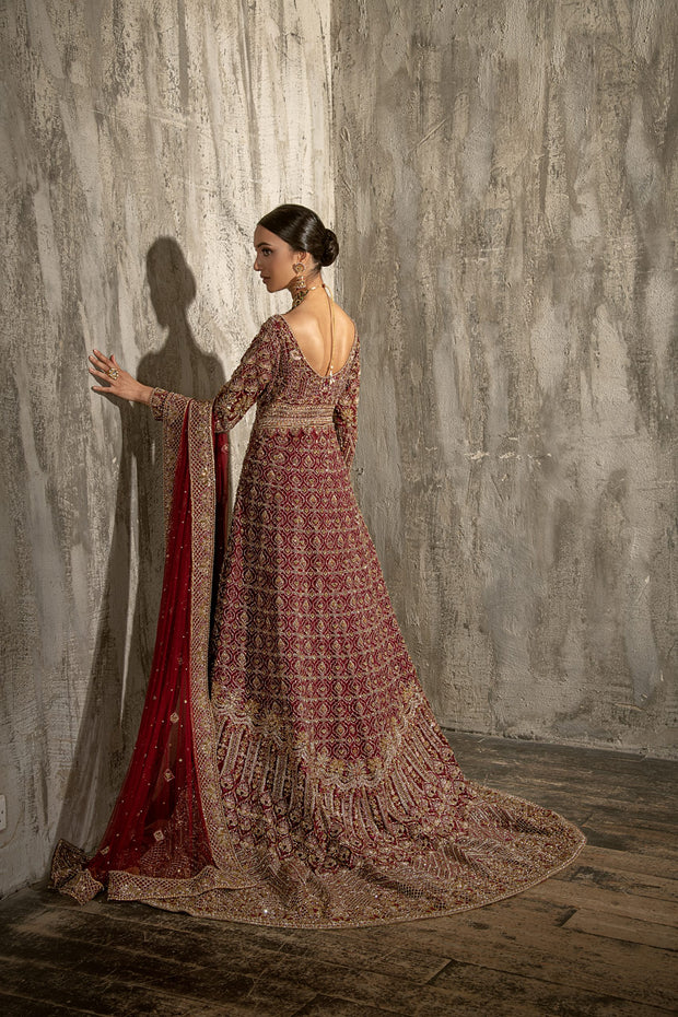 Embellished Frock Lehenga Dress for Bride