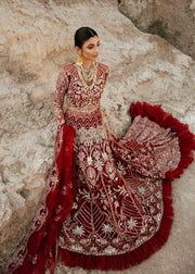 Embellished Golden Red Lehenga Bridal Dress 2022