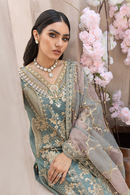Elegant Kameez Trouser Dupatta Pakistani Eid Dress Online – Nameera by ...