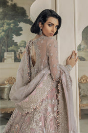 Embellished Light Pink Long Shirt Lehenga for Bridal Wear 2022