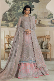 Embellished Light Pink Long Shirt Lehenga for Bridal Wear