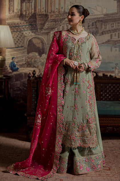 Embellished Pakistani Kameez and Wedding Sharara Dress – Nameera by Farooq
