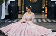 Embellished Pink Lehenga Choli Dupatta Bridal Wear Online