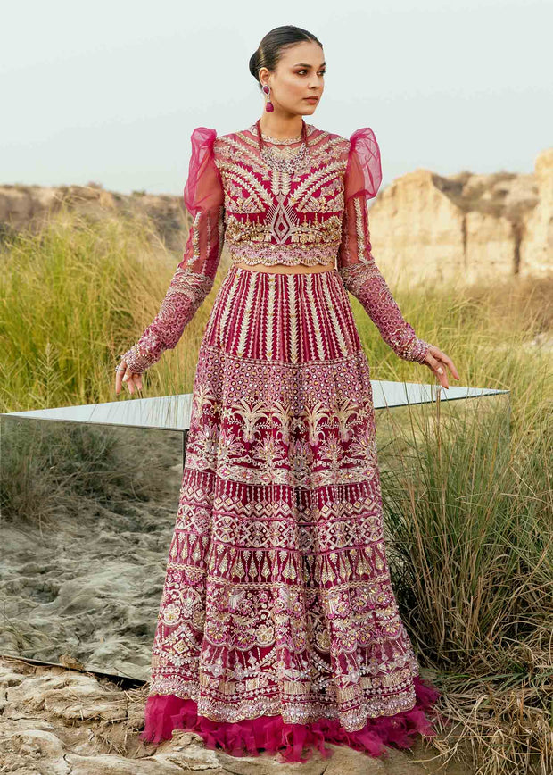 Embellished Pink Lehnga Cholis Bridal Dress