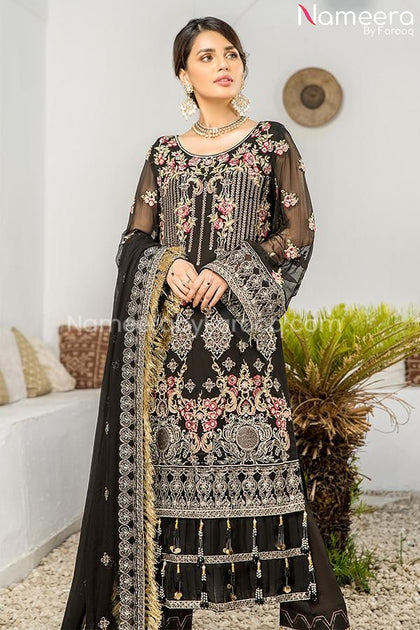 Baroque Pakistani Black Dress Latest Designer Online 2021 – Nameera by ...