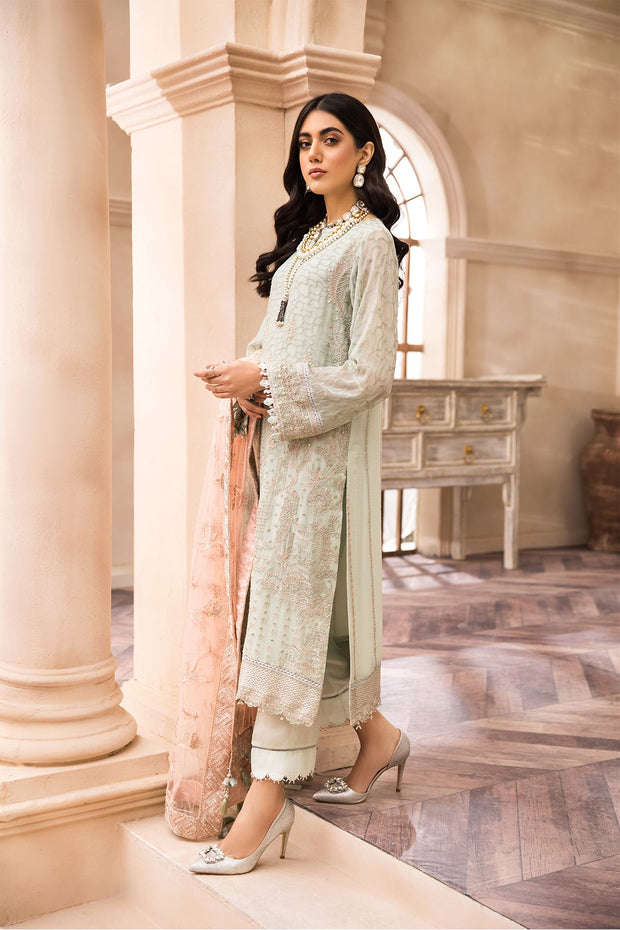 Embroidered Pakistani Dress in Light Mint Shade Online