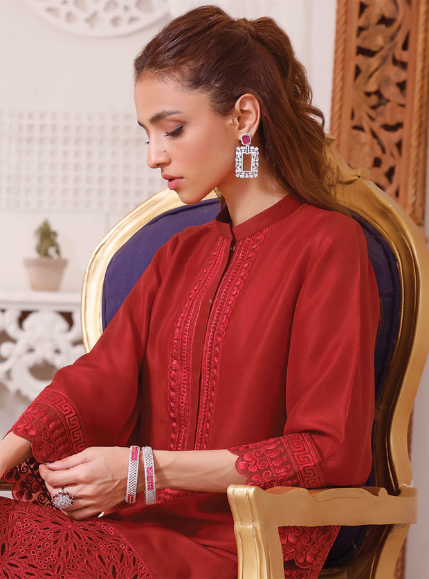 Embroidered Salwar Kameez Pakistani Red Dress