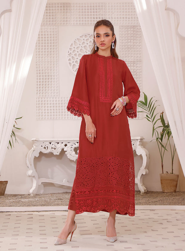 Embroidered Salwar Kameez Pakistani Red Dress for Eid