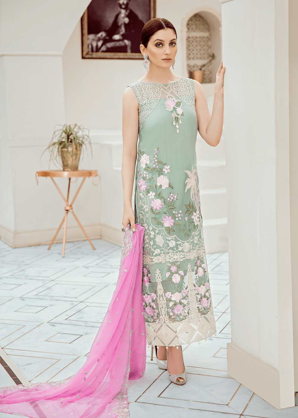 Embroidered fancy dresses sale