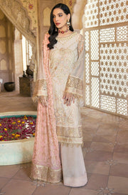 Ethereal White Kameez Salwar with Golden Details