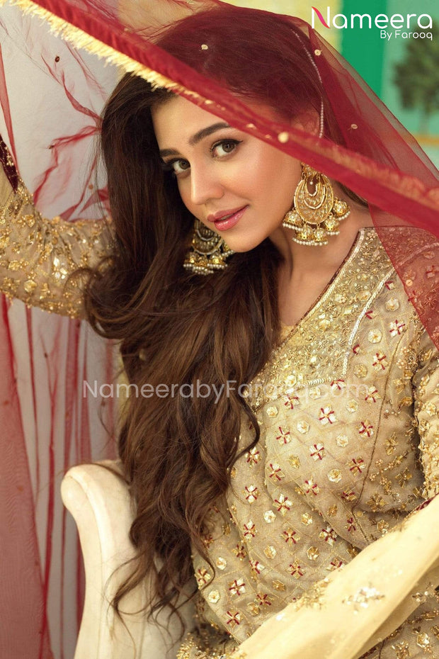 Golden Color Dress Pakistani