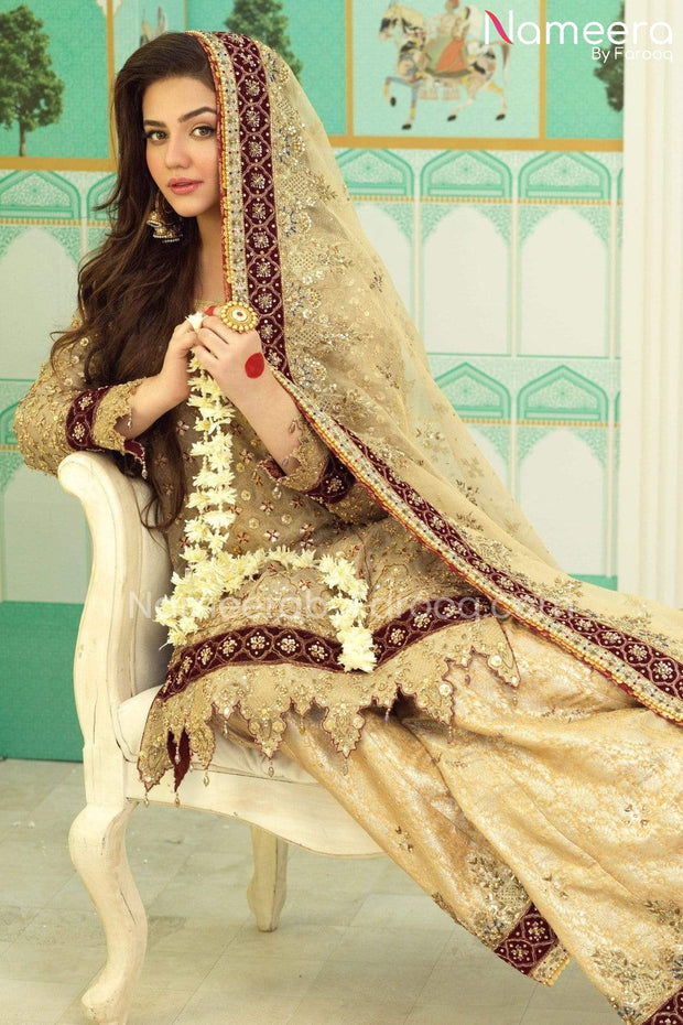 Golden Pakistani Dress