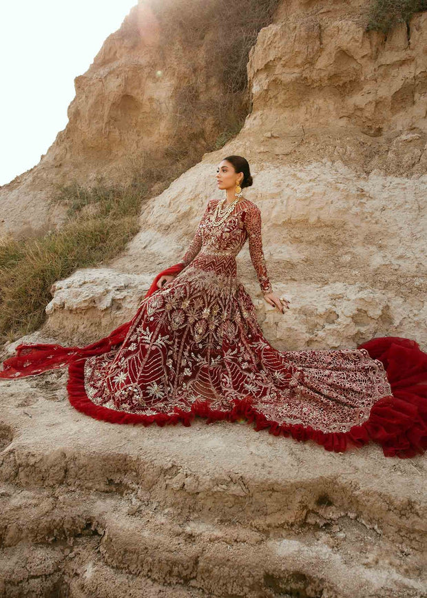 Golden Red Lehenga Bridal Dress