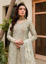 Green Gold Shirt Capri for Pakistani Wedding Dress