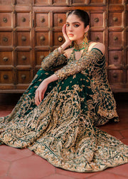 Green Kameez and Sharara for Pakistani Mehndi Dress