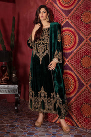 Green Velvet Salwar Kameez Pakistani Wedding Dresses 