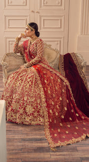 Heavy Dulhan Lehenga Chunni Gown Bridal Dress 2022