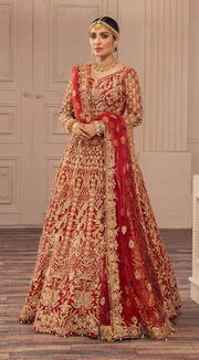 Heavy Dulhan Lehenga Chunni Gown Bridal Dress