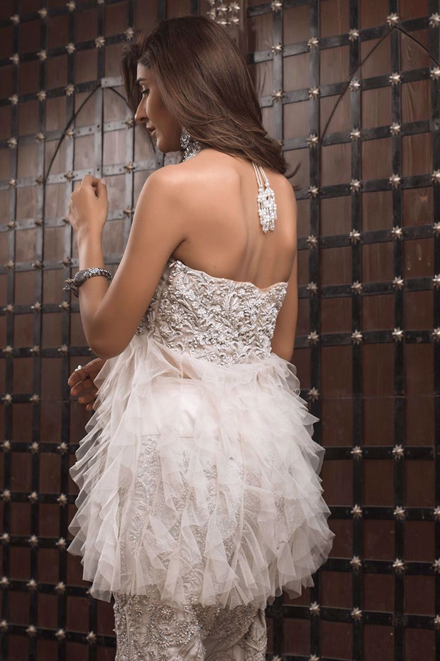 Heavy White Pakistani Party Dresses