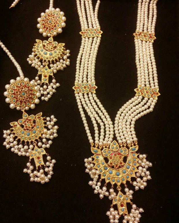 Kundan mala set with earrings Model# Kundan 43