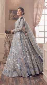 Ice Blue Lehenga Bridal Dress in Gown 2022