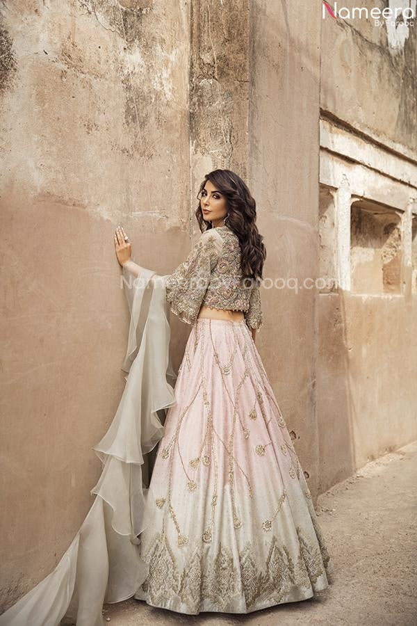 Ivory White Heavy Gharara Dresses Lehnga Choli 