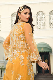 Jacket Sharara Mustard Yellow Pakistani Bridal Mehndi Dress