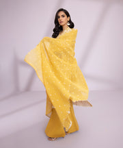 Kameez Trouser Dupatta Pakistani Yellow Dress for Eid