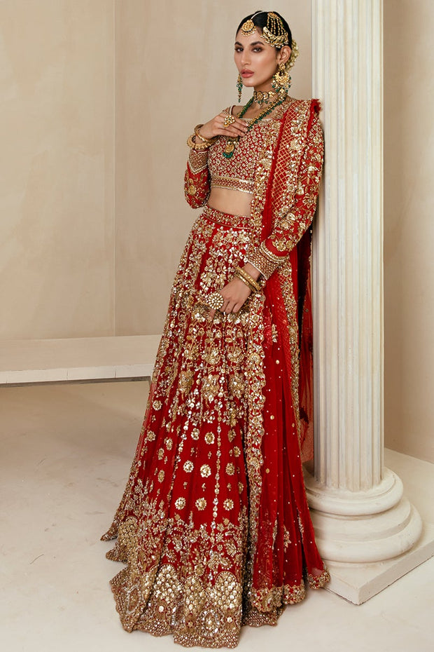 Latest Classic Choli and Red Bridal Lehenga Pakistani