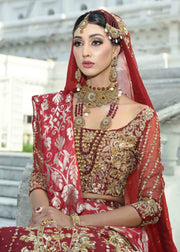 Latest Classic Red Lehenga Choli Bridal Dress Pakistani