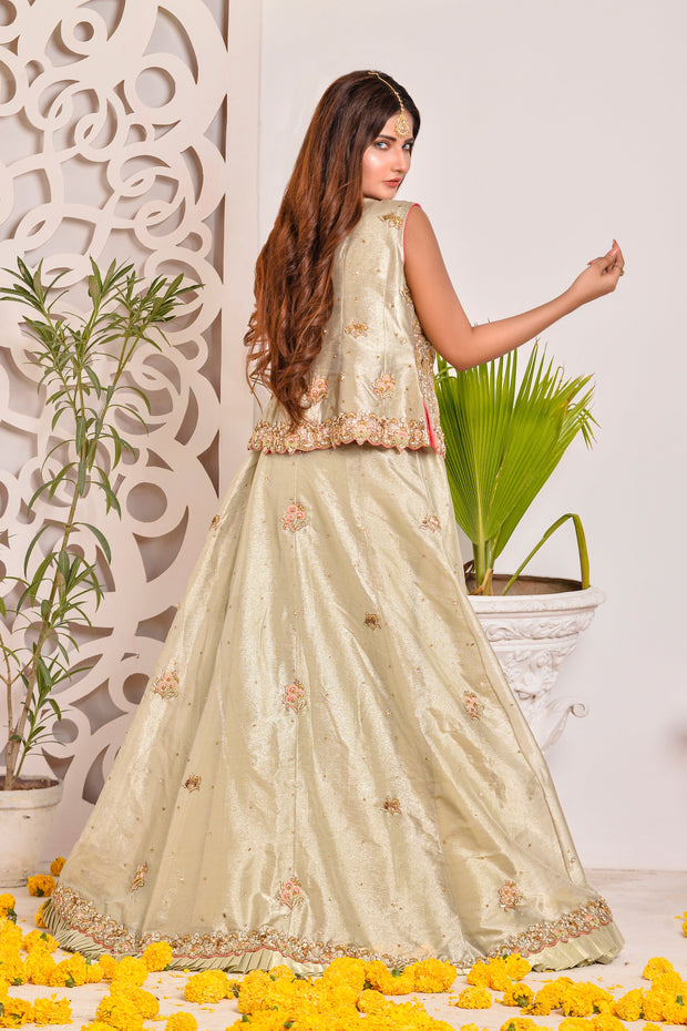 Latest Embellished Lehenga Shirt Pakistani Bridal Dress