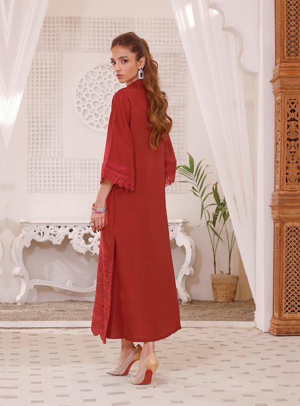 Red colour best sale dress design