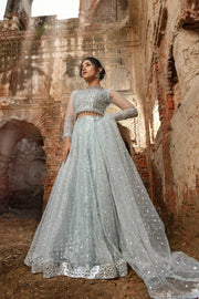 Latest Grey Lehenga Choli Bridal Dress Pakistani