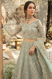 Latest Ice Blue Bridal Lehenga Choli Dress for Wedding