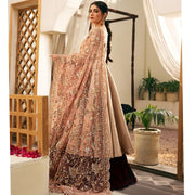 Latest Pakistani Bridal Frock with Lehenga and Dupatta Dress