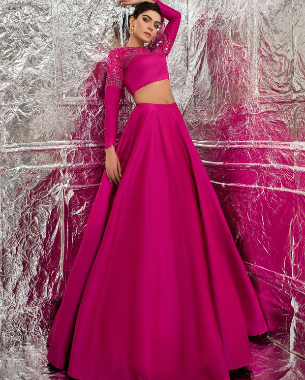 Hot pink bridal lehenga hotsell