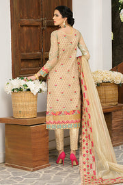 Latest Pakistani Party Dress in Embroidered Organza Kameez Trousers and Dupatta Style for Eid