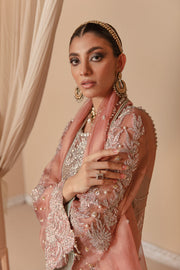 Latest Pakistani Pink Dress in Kameez Trouser Dupatta Style