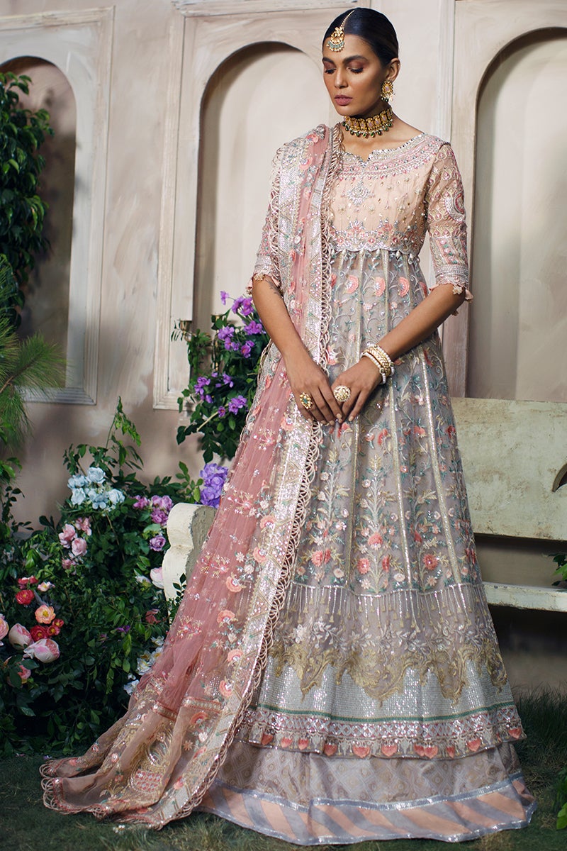 Elegant Pakistani Wedding Dress in Lehenga Frock Style Online – Nameera ...