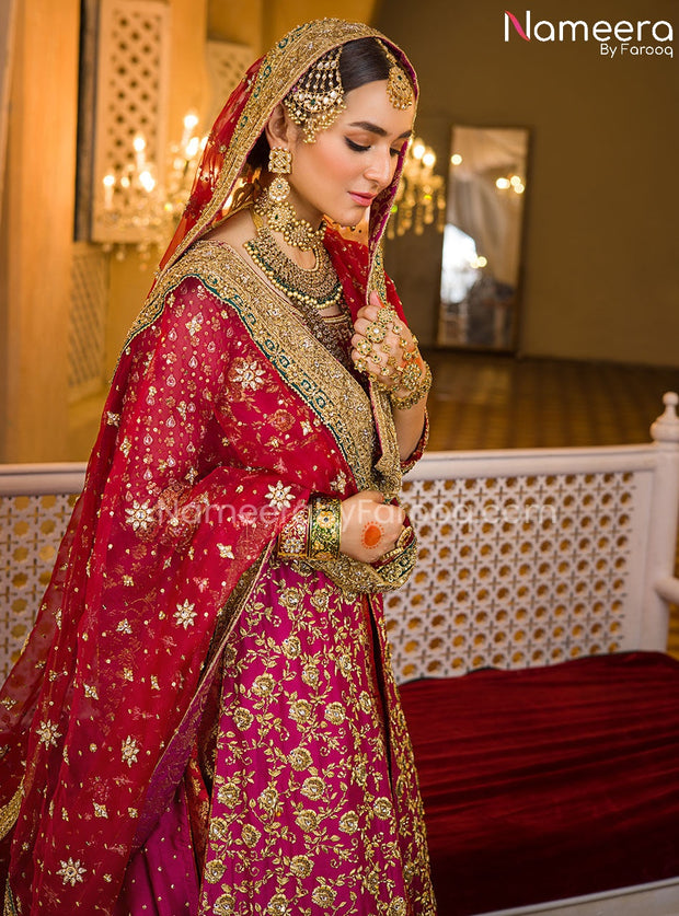 Latest Traditional Sharara With Kameez Dress Pakistani Online Nameera By Farooq 2352
