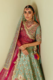 Latest Turquoise Lehenga Choli Bridal Dress Pakistani Online