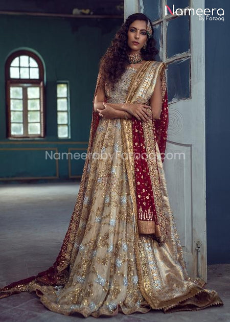 Latest Lehenga Choli Pakistani Bridal Dress Online – Nameera by Farooq