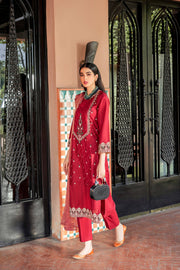 Maroon Embroidered Salwar Kameez Pakistani Eid Dress Online