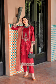 Maroon Embroidered Salwar Kameez Pakistani Eid Dress